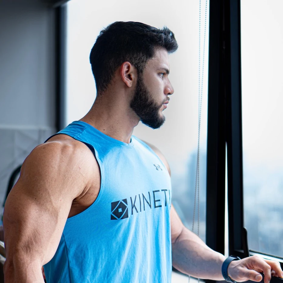 Kinetix athlete wearing the Kinetix shirt