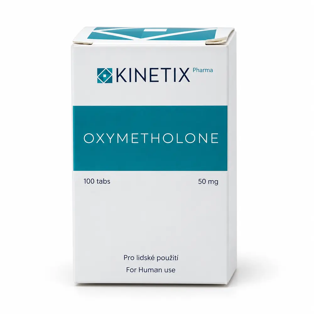 Kinetix Pharma Oxymetholone, product box