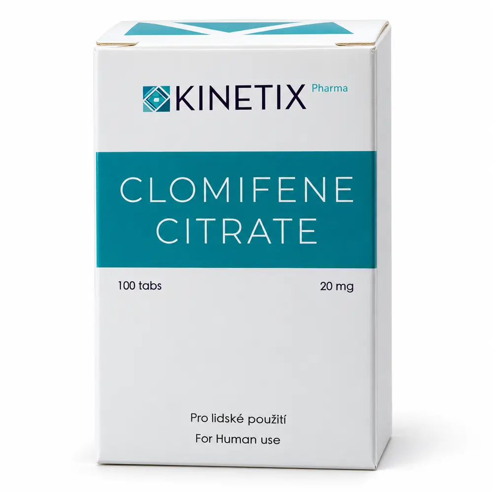 Kinetix Pharma Clomiphene Citrate, product box