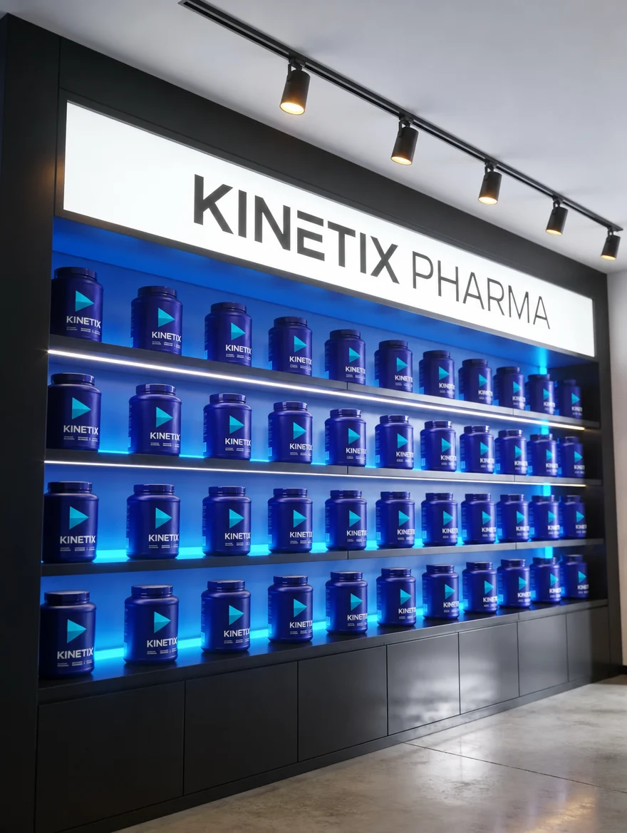 Anaquel de distribuidor con la línea Kinetix